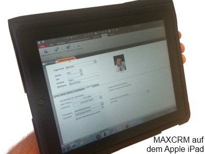 MAXCRM auf dem Apple i-Pad